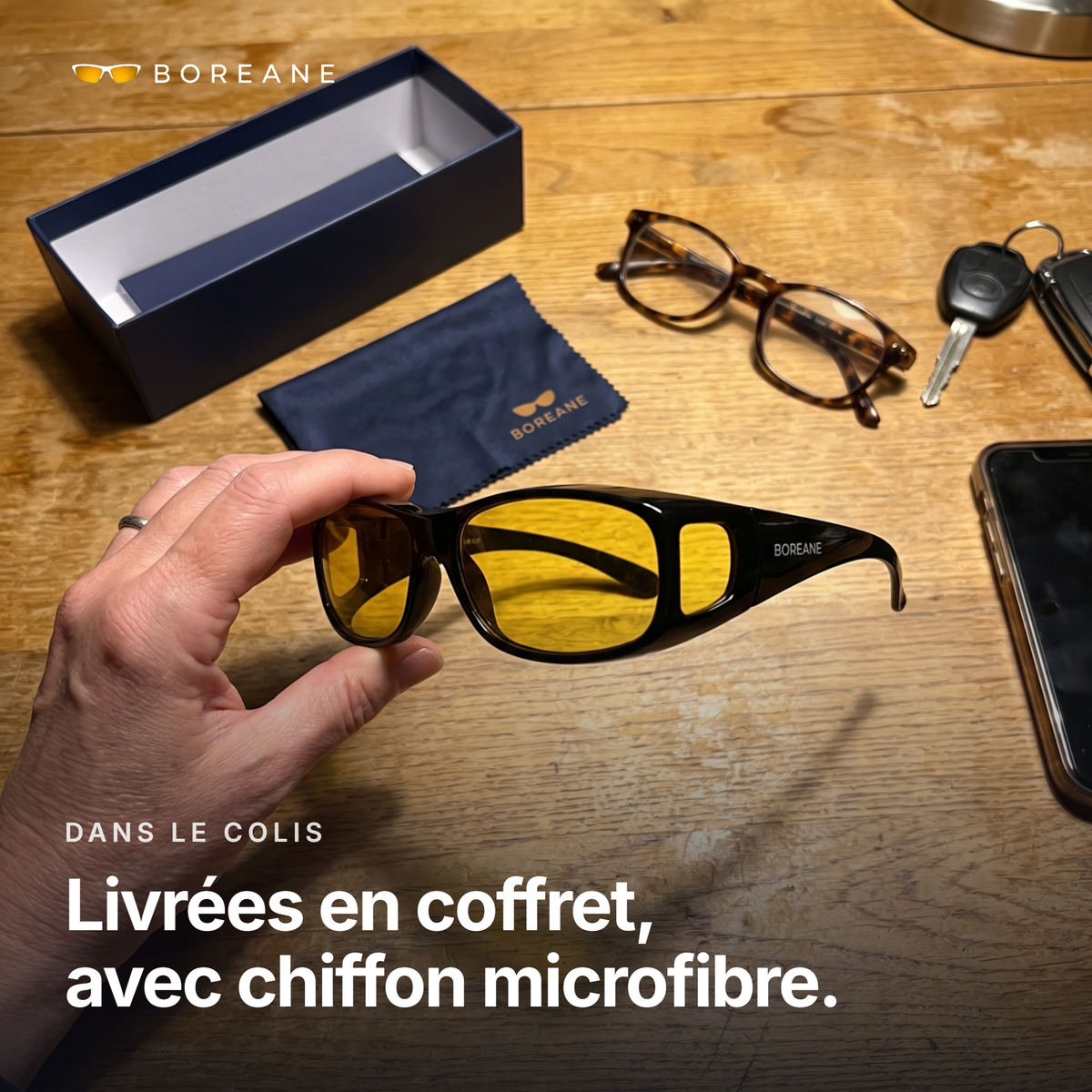 Boreane™ – Lunettes de Conduite de Nuit Anti-Éblouissement LED