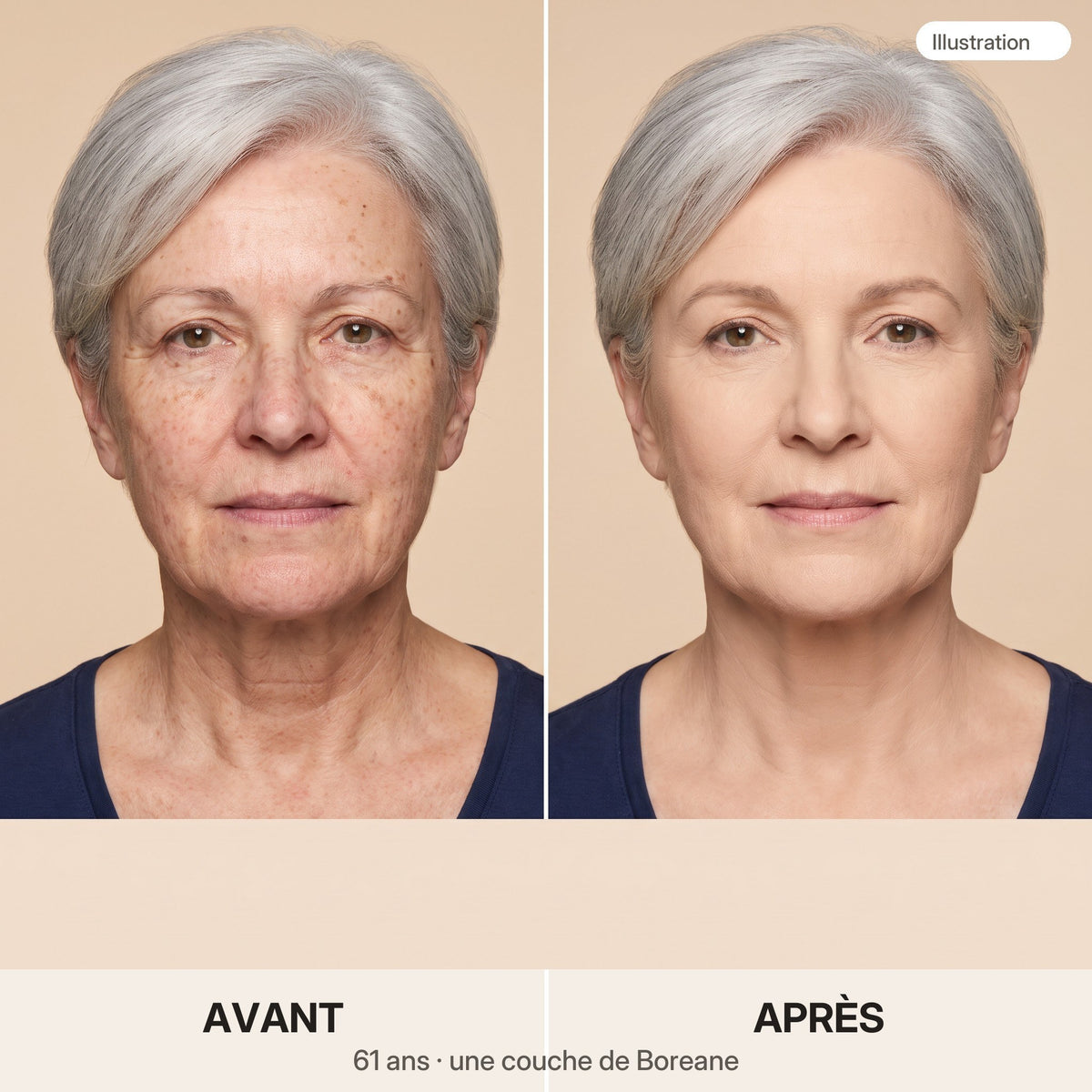 Fond de teint auto-adaptatif 30 ml – Ne marque pas les rides, zéro effet plâtre
