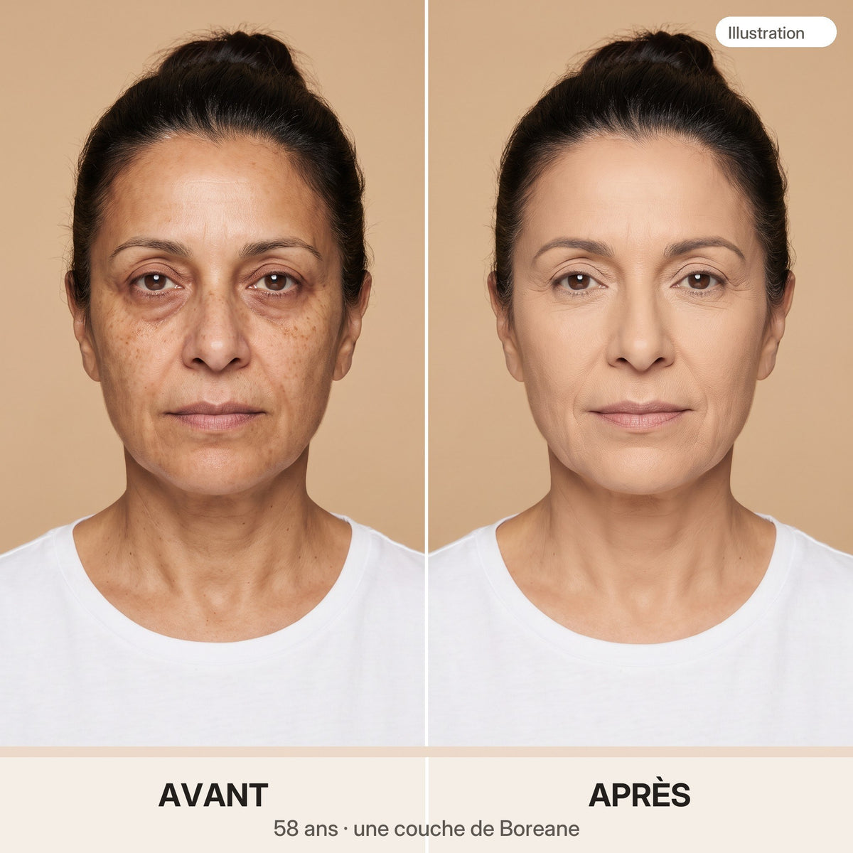 Fond de teint auto-adaptatif 30 ml – Ne marque pas les rides, zéro effet plâtre